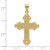 Image of 14K Yellow Gold Flower Centered Scroll Cross Pendant