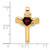 Image of 14k Yellow Gold Garnet & AA Diamond Claddagh Cross Pendant