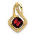 Image of 14K Yellow Gold Garnet & Diamond Pendant PM7034-GA-001-YA