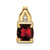 Image of 14K Yellow Gold Garnet & Diamond Pendant PM7054-GA-001-YA