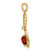 Image of 14k Yellow Gold Garnet and Diamond Heart Pendant PM7007-GA-001-YA