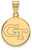 Image of 14K Yellow Gold Georgia Institute of Technology Medium Disc Pendant by LogoArt
