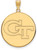 Image of 14K Yellow Gold Georgia Institute of Technology XL Disc Pendant by LogoArt