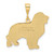Image of 14K Yellow Gold Golden-Retriever Pendant