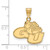 Image of 14K Yellow Gold Gonzaga University Medium Pendant by LogoArt