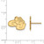 14K Yellow Gold Gonzaga University Small Post Earrings by LogoArt