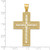 Image of 14K Yellow Gold Greek Key Filigree Cross Pendant