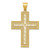 Image of 14K Yellow Gold Greek Key Filigree Cross Pendant