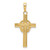 Image of 14K Yellow Gold Green Enameled Claddagh Cross Pendant