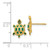 Image of 12mm 14K Yellow Gold Green Enameled Turtle Stud Post Earrings