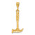 Image of 14K Yellow Gold Hammer Pendant A2201