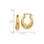 Image of 9mm 14K Yellow Gold Hammered Fancy Hollow Hoop Earrings S1436