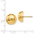 Image of 13mm 14K Yellow Gold Hammered Half Ball Stud Post Earrings E928
