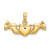 Image of 14K Yellow Gold Hands Holding Heart Pendant