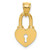 Image of 14K Yellow Gold Heart Lock Pendant