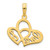 Image of 14K Yellow Gold Heart LOVE Infinity Symbol Pendant