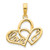 Image of 14K Yellow Gold Heart LOVE Infinity Symbol Pendant