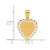 Image of 14K Yellow Gold Heart Pendant C1010