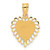Image of 14K Yellow Gold Heart Pendant C1010