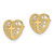 Image of 14K Yellow Gold Heart w/ Cross Post Earrings