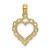 Image of 14K Yellow Gold Heart w/ Lace Trim Pendant K7097