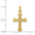 Image of 14K Yellow Gold Hollow Fleur De Lis Cross Pendant XR208