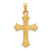 Image of 14K Yellow Gold Hollow Fleur De Lis Cross Pendant XR208