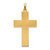 Image of 14K Yellow Gold Hollow Polished Basketweave Design Latin Cross Pendant