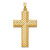 Image of 14K Yellow Gold Hollow Polished Basketweave Design Latin Cross Pendant
