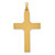 Image of 14K Yellow Gold Hollow Polished Rhodium Center X Cross Pendant