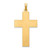 Image of 14K Yellow Gold Hollow Polished Rope Edge Latin Cross Pendant