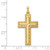 Image of 14K Yellow Gold Hollow Polished Rope Edge Latin Cross Pendant