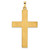 Image of 14K Yellow Gold Hollow Polished Stripe Design Latin Cross Pendant