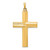 Image of 14K Yellow Gold Hollow Polished Stripe Design Latin Cross Pendant