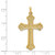 Image of 14K Yellow Gold Hollow Polished Woven Fleur de Lis Cross Pendant