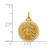 Image of 14K Yellow Gold Hollow Polished/Satin Small Round Jesus Medal Charm
