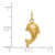 Image of 14k Yellow Gold Hollow Satin & Polished Fish Pendant
