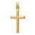 Image of 14K Yellow Gold Hollow Shiny-Cut Cross Pendant K6396