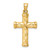 Image of 14K Yellow Gold Hollow Shiny-Cut Cross Pendant K6401