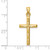 Image of 14K Yellow Gold Hollow Shiny-Cut Cross Pendant K6402