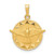 Image of 14K Yellow Gold Holy Spirit Medal Round Pendant
