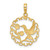 Image of 14K Yellow Gold Hummingbird In Round Frame Pendant C3478