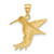 Image of 14K Yellow Gold Hummingbird Pendant