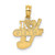 Image of 14K Yellow Gold I Heart Golf Club & Ball Pendant