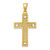 Image of 14K Yellow Gold I Love Jesus Cross w/ Hearts Pendant