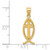 Image of 14K Yellow Gold Ichthys Fish Pendant XR455
