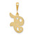 Image of 14K Yellow Gold Initial F Pendant C569F