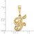 Image of 14K Yellow Gold Initial F Pendant C569F