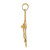 Image of 14K Yellow Gold Inri Fleur De Lis Crucifix Pendant C248