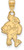 Image of 14K Yellow Gold Iowa State University Large Pendant by LogoArt (4Y018IAS)